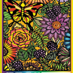 BUTTERFLY WITH FLOWERS